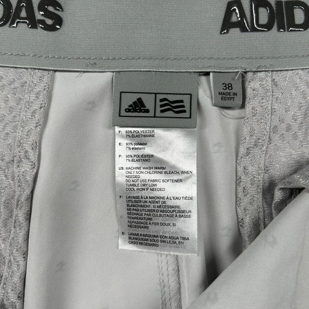 Adidas Golf Shorts Mens 38 Performance Stretch Grippy Waist All Over Print Trees